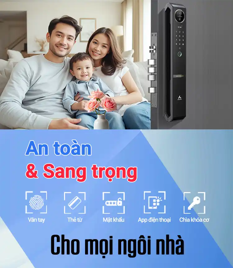 Khóa vân tay cửa gỗ – Giải pháp an toàn & sang trọng cho ngôi nhà hiện đại
