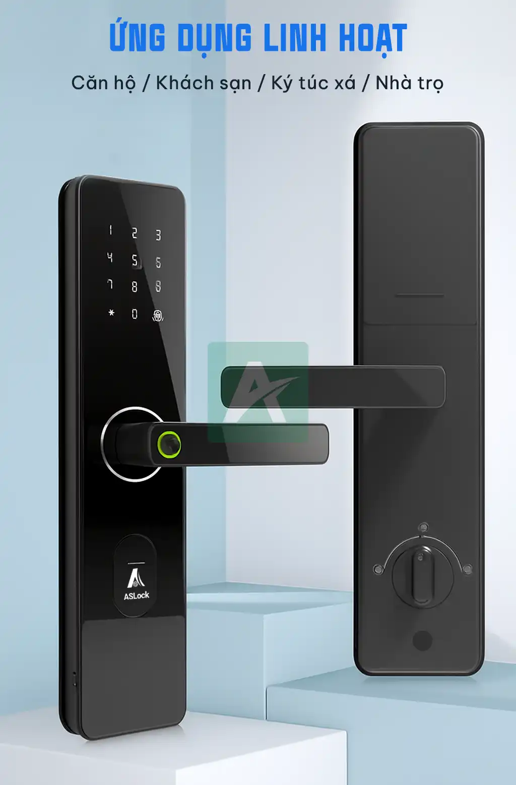 Khóa vân tay cho cửa gỗ ASLock AG021A – Giải pháp an ninh thông minh cho gia đình và căn hộ cho thuê