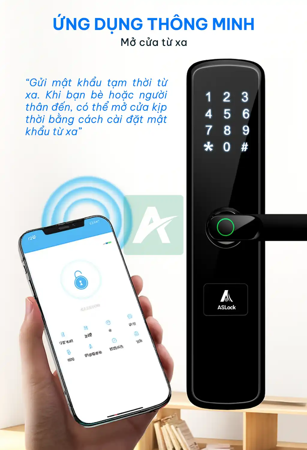 Khóa vân tay chống trộm ASLock AG026A – Giải pháp an ninh sang trọng cho cửa gỗ hiện đại
