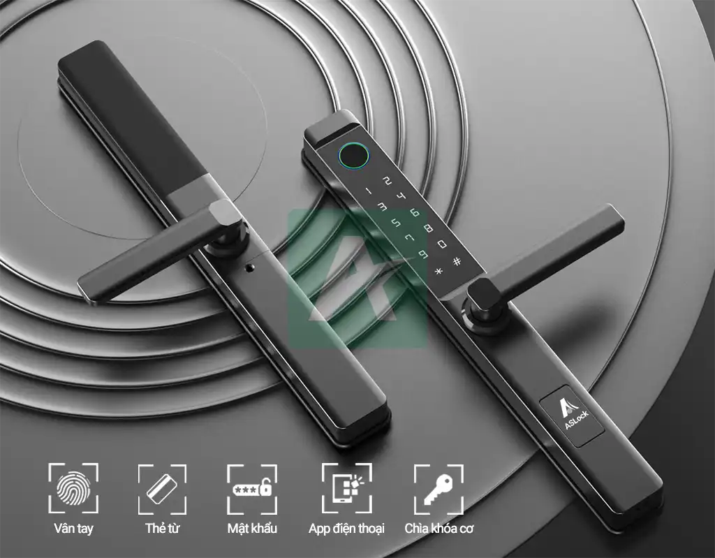 Khóa vân tay chống nước ASLock AN003AO – Giải pháp an ninh bền bỉ cho cửa khung hẹp và cửa lưới
